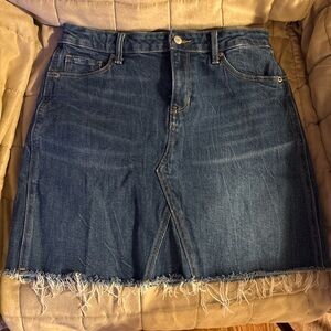 Old Navy Denim Mini Skirt with Frayed Hem